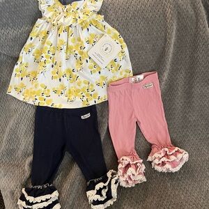 Burt’s bees baby 100% organic dress/top 2 dif brand (also rare*) fancy pants